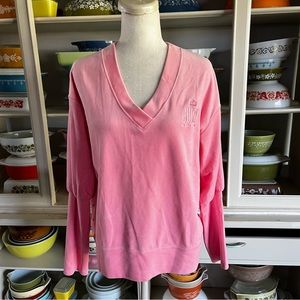 Juicy Couture Velour Sweatshirt in Flamingo Pink - Size 1X
